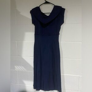 Vintage 50s navy blue dress daryl